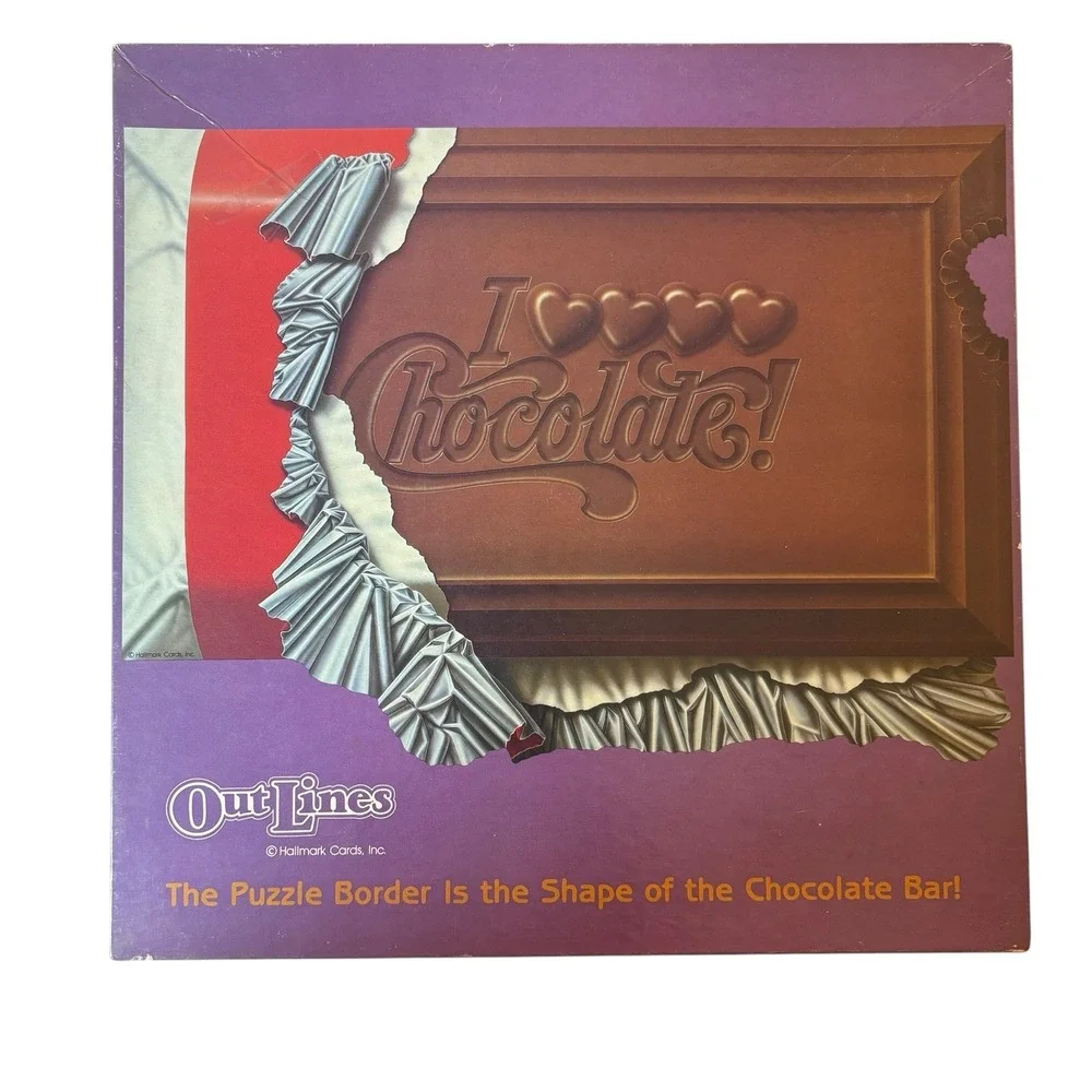 Hallmark Out Lines Springbok I Love Chocolate 500 Piece Jigsaw Puzzle 1985 Comp